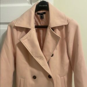 Forever 21 Pink Pea Coat with Wide Lapels